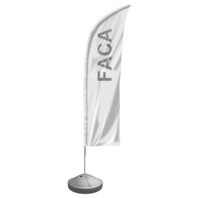 Wind Banner c/ suporte 3m - Faca