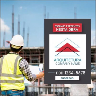 Placa de PVC (1,20x1,50 m) com instalação