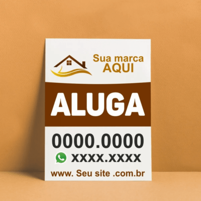 Placa de obra em PVC