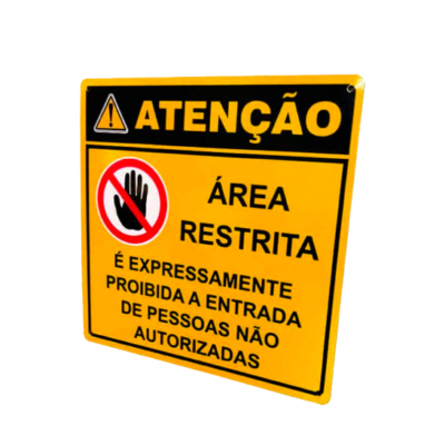 Placa de obra em PVC/PS (50x50 cm)