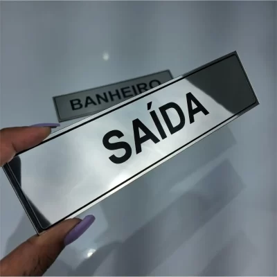 Placa Indicação de Portas (8 x 25 cm)